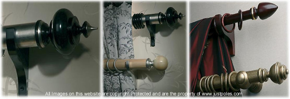 Byron Classic 55mm and 67mm Curtain Poles