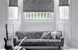 Clarke & Clarke Black & White Fabric