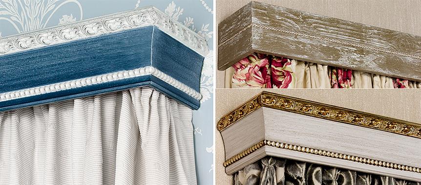 Byron Aqua Decorative Pelmets