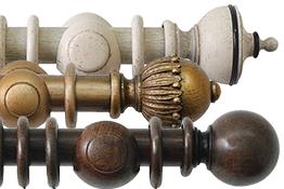 Jones Cathedral 30mm Wood Curtain Poles
