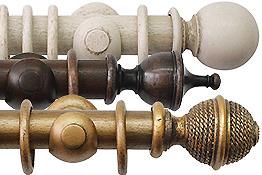 Jones Hardwick 40mm Wood Curtain Poles