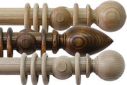Jones Oakham 50mm Wood Curtain Poles