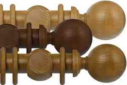 Renaissance Natur Oaks Wood Curtain Poles