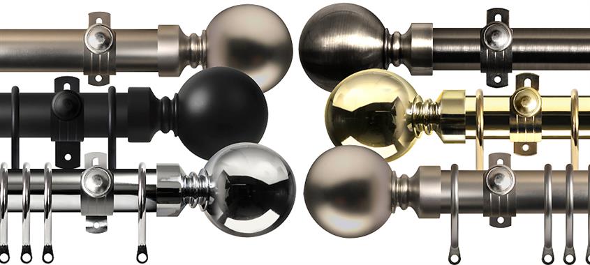 Renaissance Orbit 28mm Metal Curtain Poles