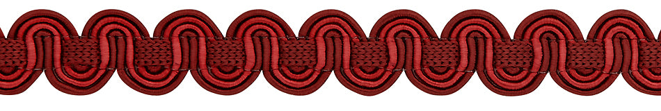 Hallis Chelsea Trimming Scroll Gimp Braid Claret