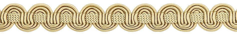 Hallis Chelsea Trimming Scroll Gimp Braid Pale Gold