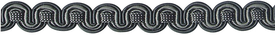 Hallis Chelsea Trimming Scroll Gimp Braid Charcoal