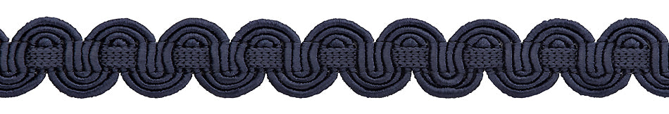 Hallis Chelsea Trimming Scroll Gimp Braid Navy