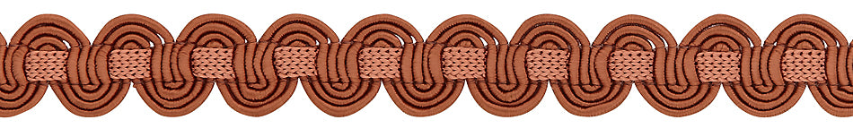 Hallis Chelsea Trimming Scroll Gimp Braid Cinnamon