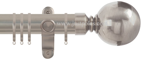 Renaissance Spectrum 50mm Curtain Pole Titanium, Plain Ball