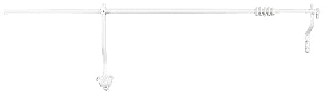 Rolls White 16mm Rising Portiere rod