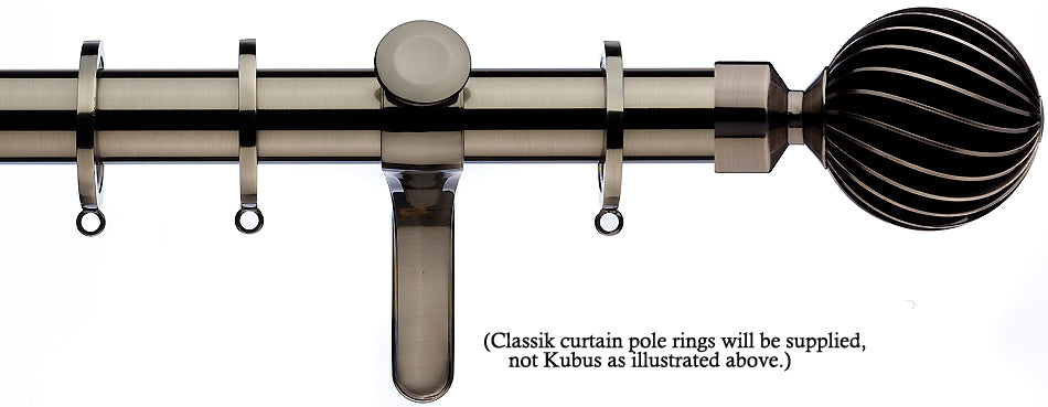 Integra Inspired Allure 35mm Pole Curvatura Brushed Silver Zara