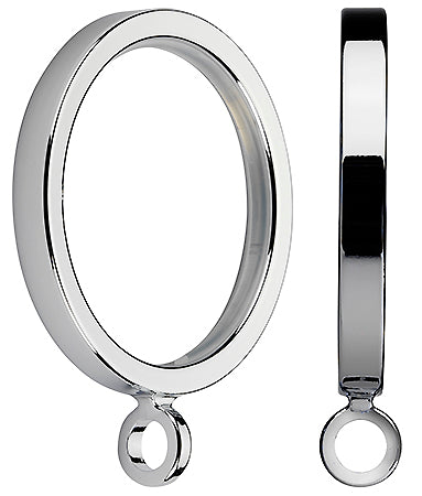 Integra Inspired Allure 35mm Metal Kubus Curtain Pole Rings Chrome