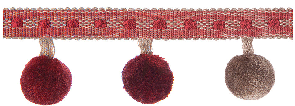 Jones Belezza Pom Pom Trim, Ruby