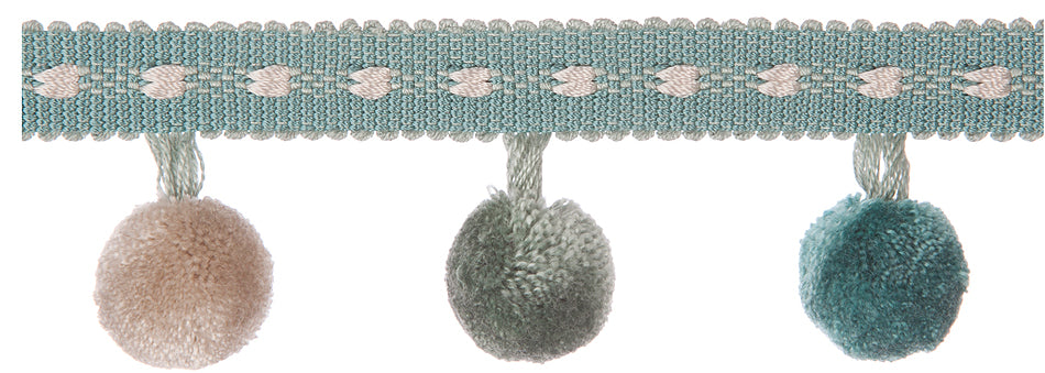Jones Belezza Pom Pom Trim, Turquoise