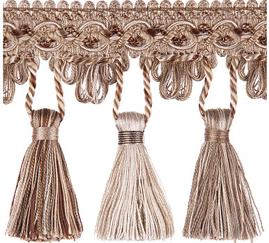 Jones Interlude Tassel Fringe Trimming, Latte