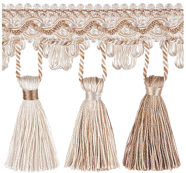 Jones Interlude Tassel Fringe Trimming, Cream