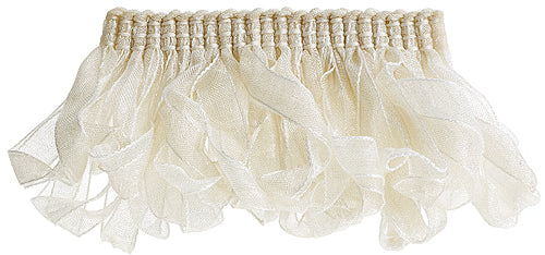 Hallis Verona Ribbon Ruche Trimming Pearl