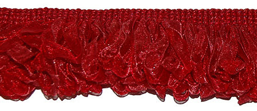 Hallis Verona Ribbon Ruche Trimming Coral