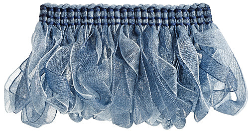 Hallis Verona Ribbon Ruche Trimming Indigo