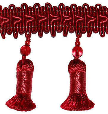 Hallis Verona Tassel Fringe Trimming Coral