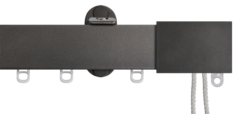 Renaissance Distinction 34mm Corded Flat Profile Curtain Track, Hammered Steel