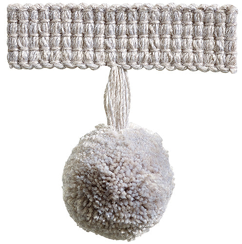 Hallis Colour Passion Trends Pom Pom Trimming Silver Grey