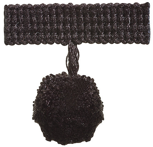 Hallis Colour Passion Trends Pom Pom Trimming Black