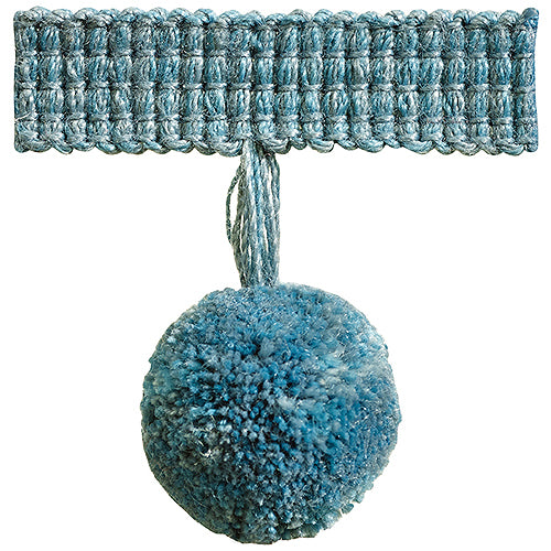 Hallis Colour Passion Trends Pom Pom Trimming Azure