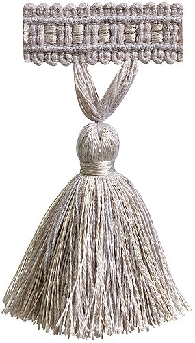 Hallis Colour Passion Trends Tassel Fringe Trimming Silver Grey