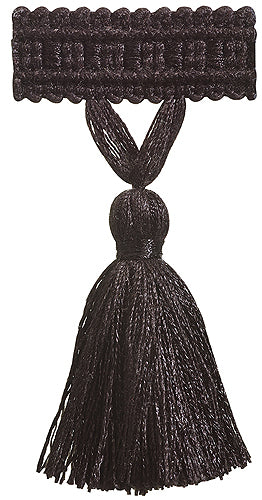 Hallis Colour Passion Trends Tassel Fringe Trimming Black