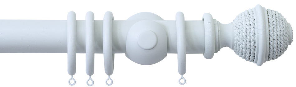 Jones Seychelles 40mm Handcrafted Wood Pole Mist, Rope