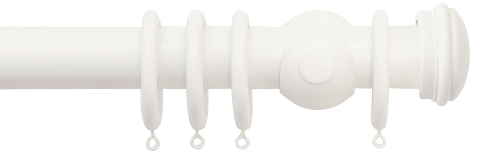 Jones Seychelles 40mm Handcrafted Wood Pole Cotton, Endcap