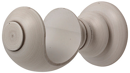 Modern Country Pole Cup Bracket 45mm, 55mm, Brushed Ivory