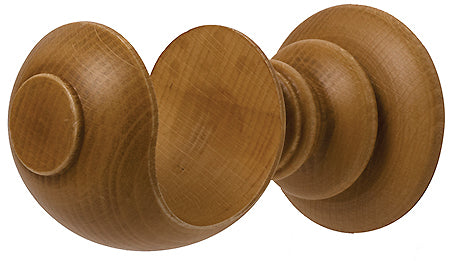 Modern Country Pole Cup Bracket 45mm, 55mm, Light Oak