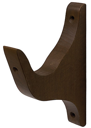 Modern Country Pole Architrave Bracket 45mm, 55mm, Dark Oak