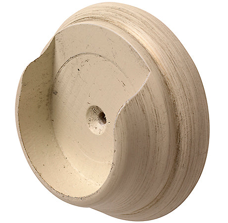 Modern Country Pole Recess Bracket 45mm, 55mm, Brushed Ivory