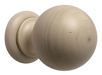 Modern Country Ball Finial 45mm, 55mm, Brushed Cream