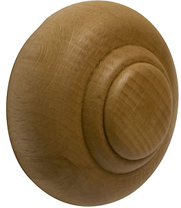 Modern Country Button Finial 45mm, 55mm, Light Oak