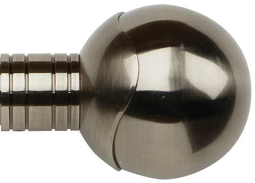 Galleria Metals 35mm Finial Brushed Silver Orb