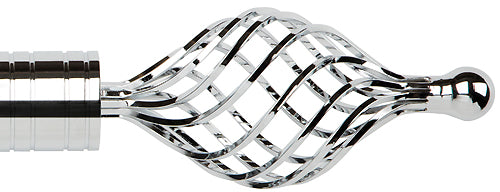Galleria Metals 35mm Finial Chrome Twisted Cage
