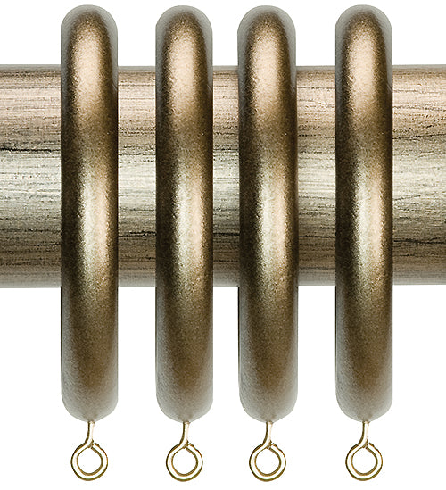 Renaissance Duet 50mm Wood Curtain Ring, Byzantine Bronze