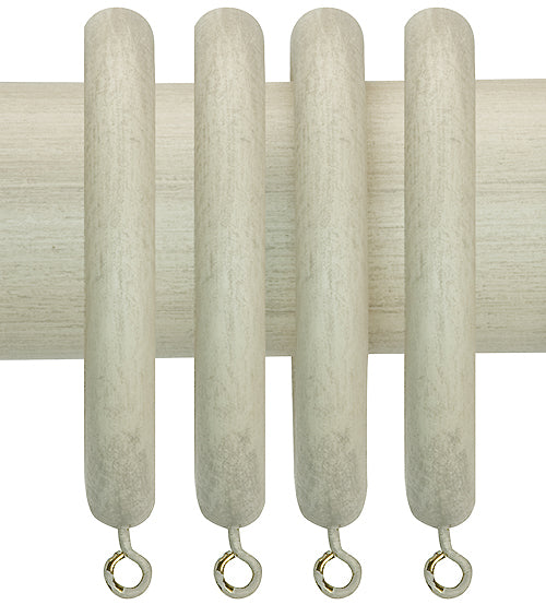 Renaissance Duet 50mm Wood Curtain Ring, Travertine