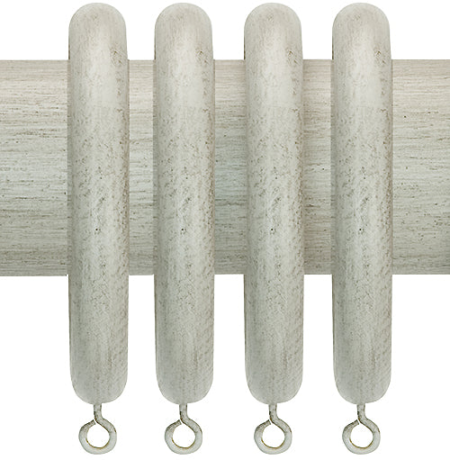 Renaissance Duet 50mm Wood Curtain Ring, Chateau Grey