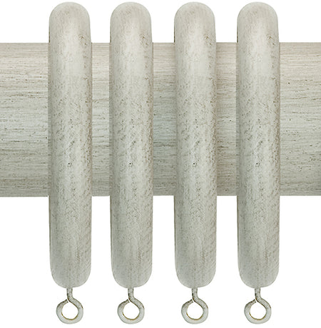 Renaissance Duet 50mm Wood Curtain Ring, Chateau Grey