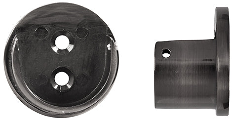 Renaissance Spectrum & Accents 50mm Curtain Pole Recess Bracket, Black Nickel