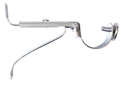 Renaissance Orbit 28mm Metal Adjustable Curtain Pole Brackets, Polished Silver