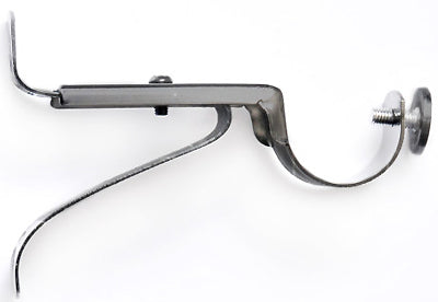 Renaissance Orbit 28mm Metal Adjustable Curtain Pole Brackets, Gun Metal