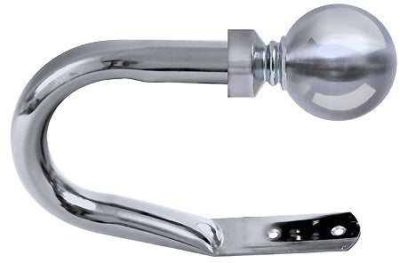 Renaissance Extensis Curtain Holdbacks Plain Ball, Chrome