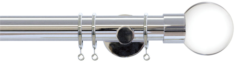 Jones Strand 35mm Pole Chrome, Acrylic Ball